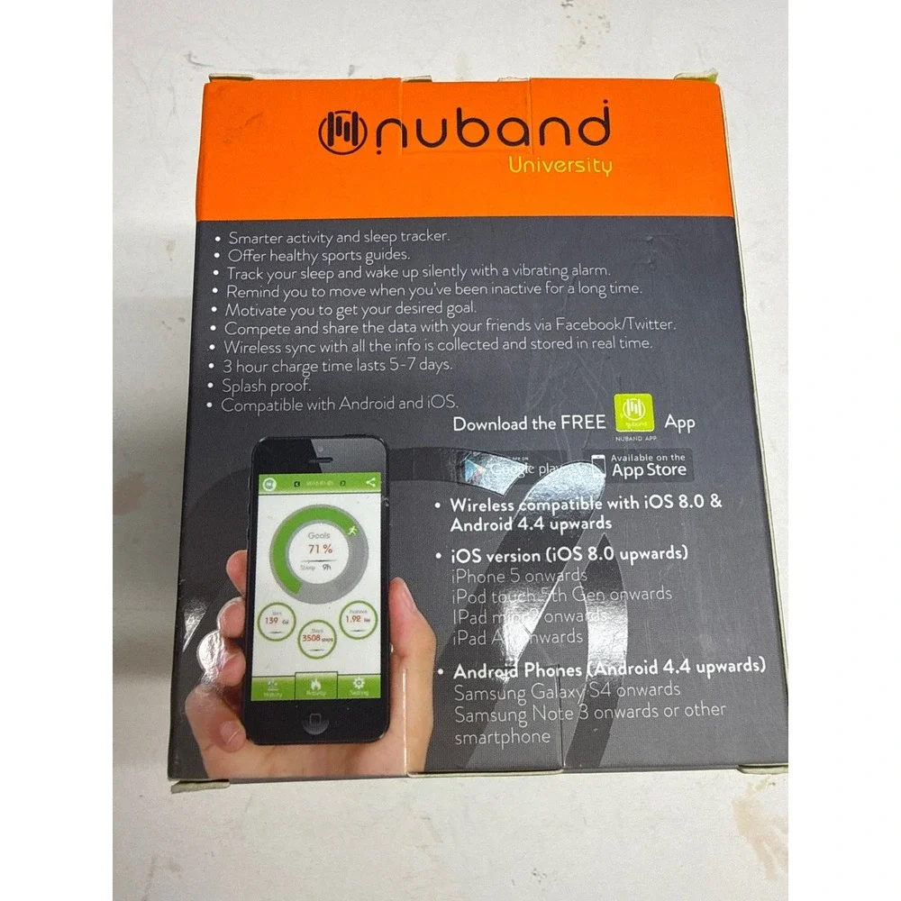 Nuband University Auburn Tigers Activity & SleepTracking Band NU-G0019NB-AUB New